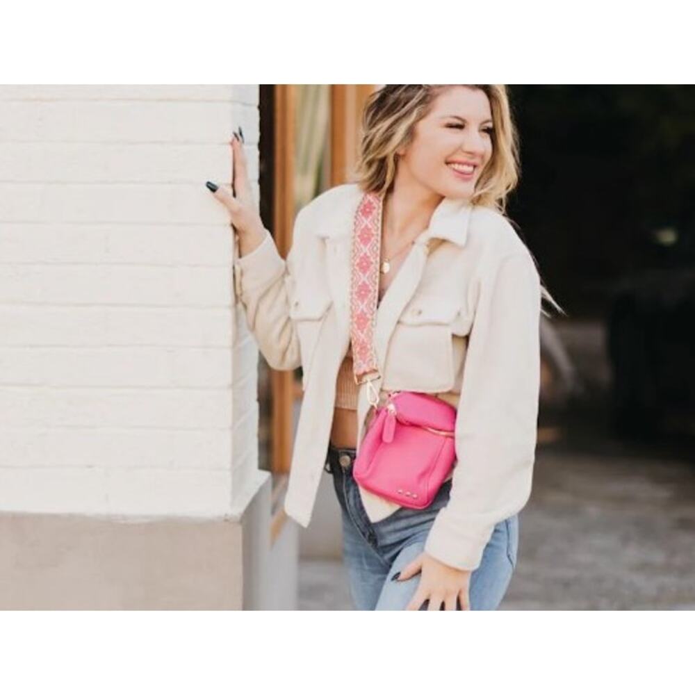 3 Sisters Crossbody Bag Ellie -Hot Pink Faux Leather